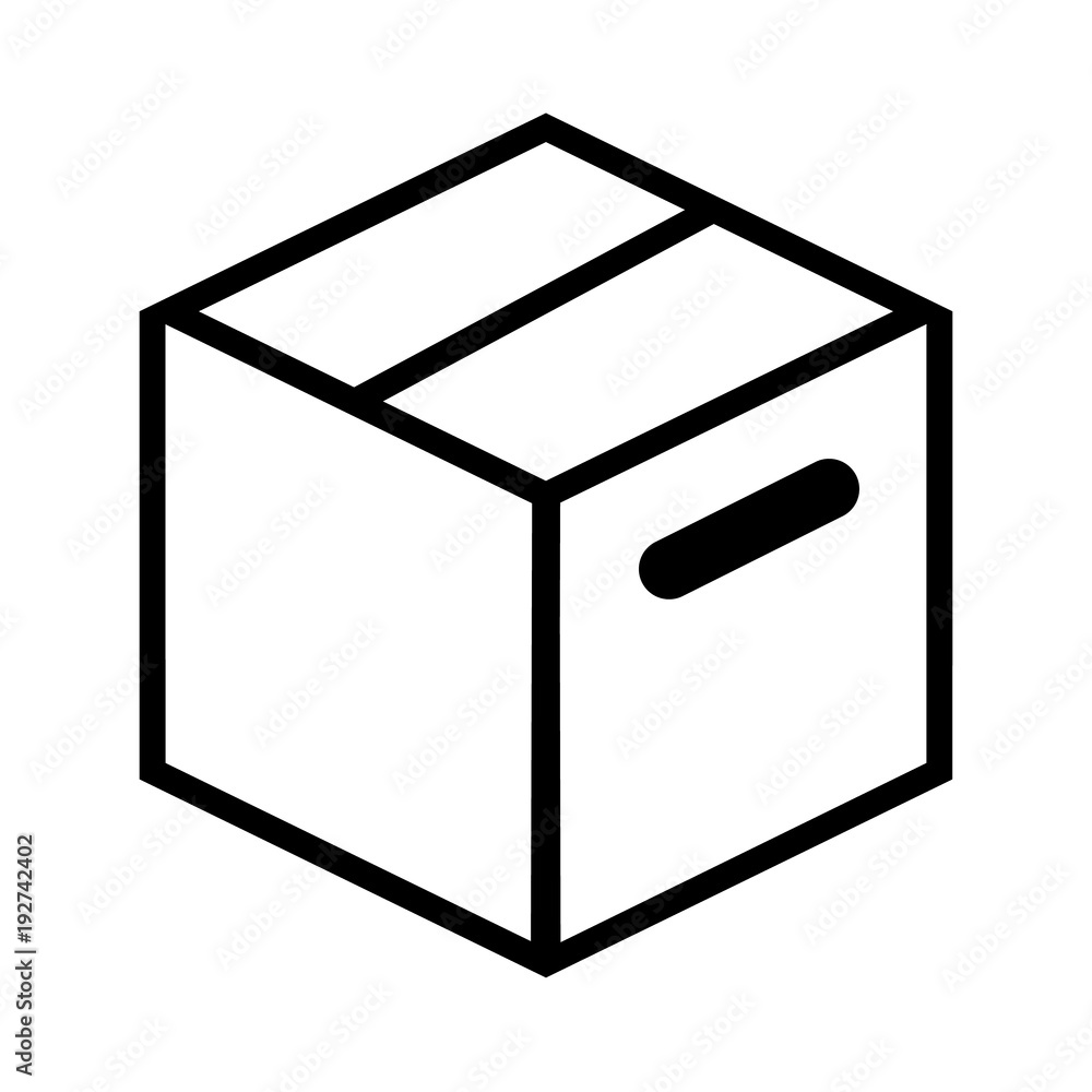 Box line simple icon Box line simple icon