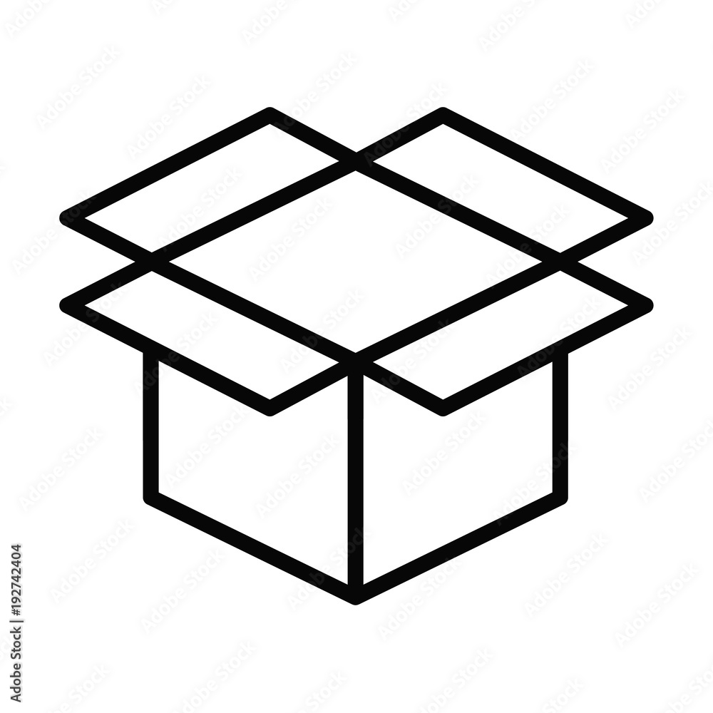 Box line simple icon Box line simple icon