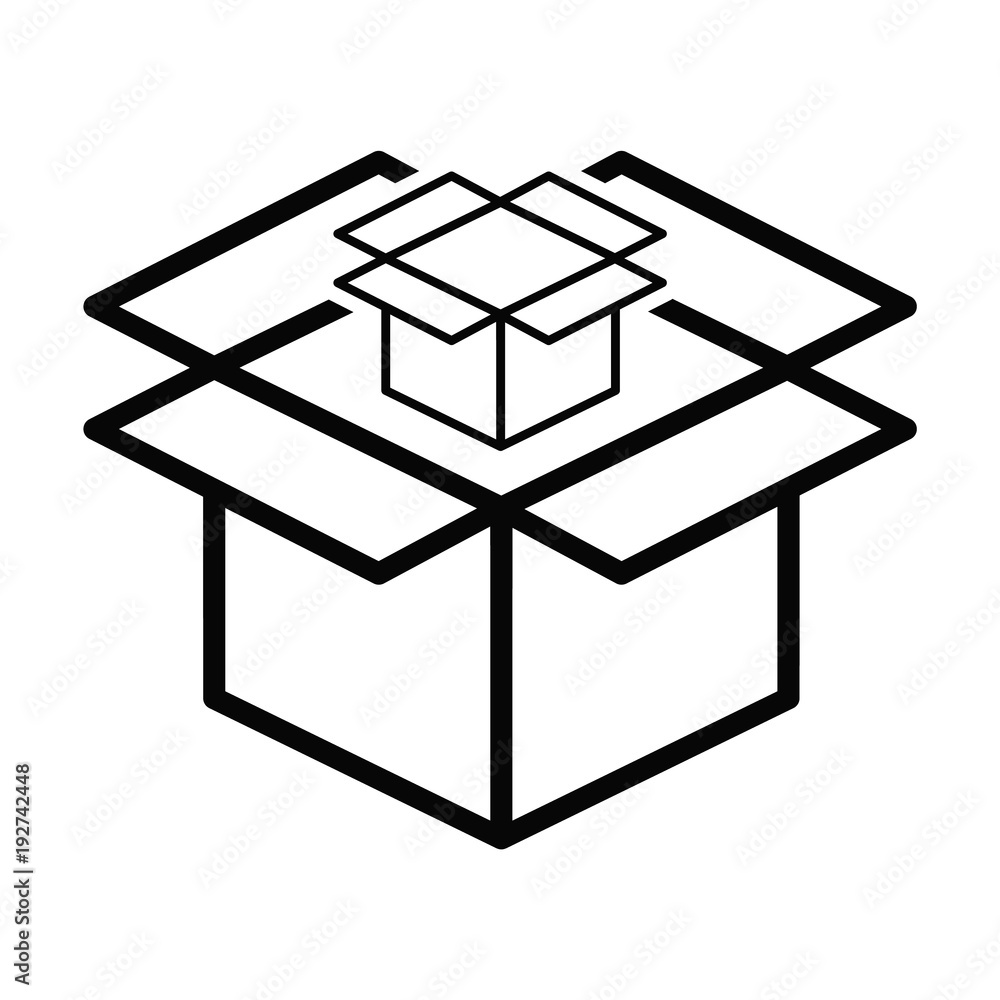 Box line simple icon Box line simple icon