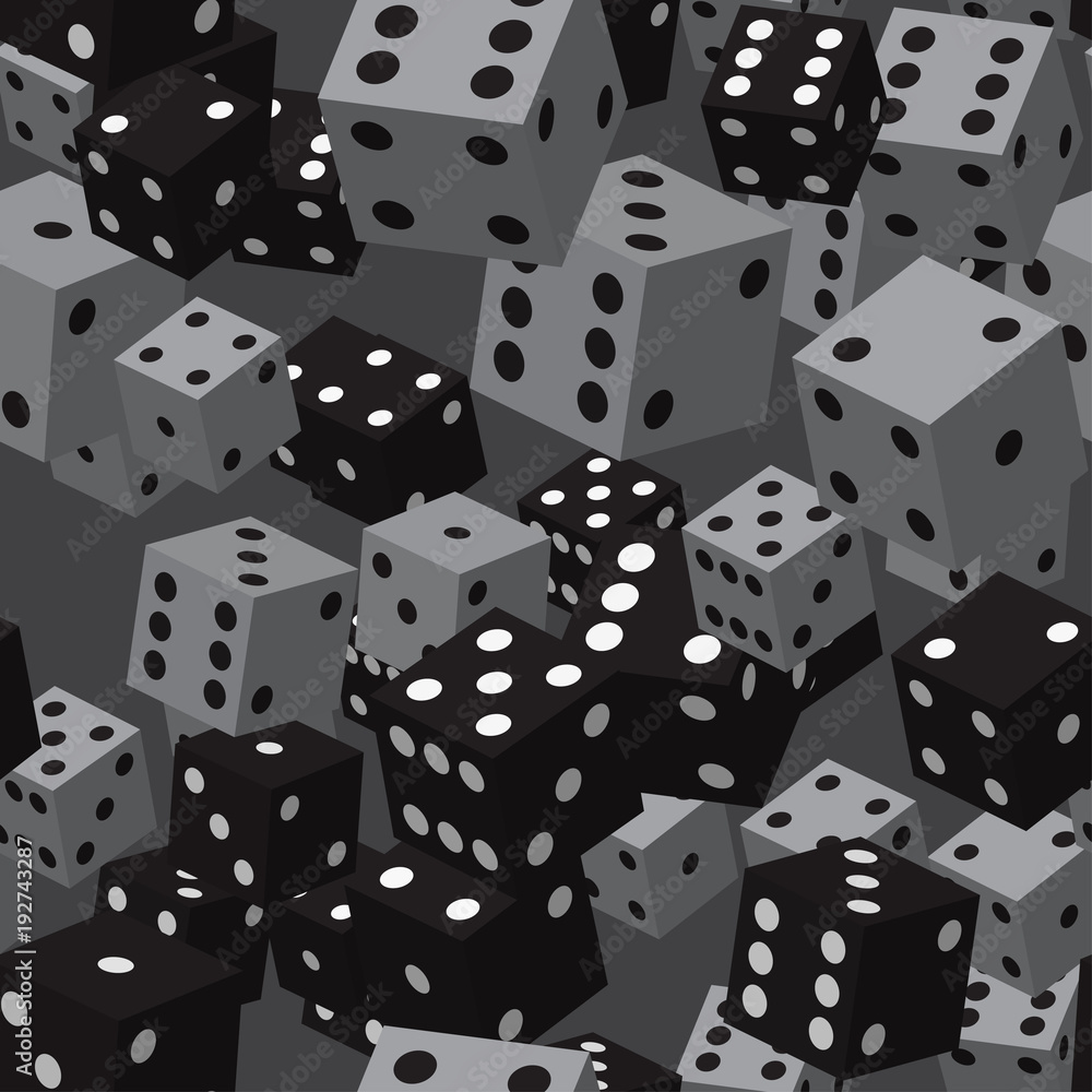 Black Grey Dice Seamless Pattern Black Grey Dice Seamless Pattern