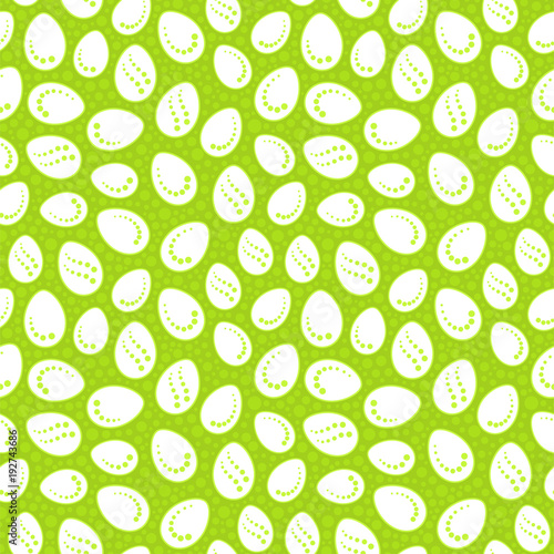 Easter seamless pattern with eggs. Vector background