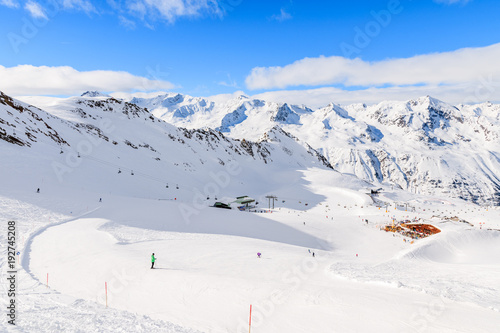Beautiful ski slope and mountains in winter season in Hochgurgl-Obergurgl ski area, Tirol, Austria photo