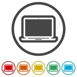 Icon of laptop, 6 Colors Included