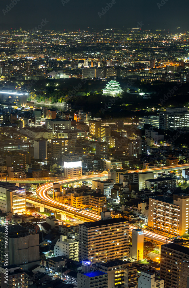 Obraz premium Aerial view of Nagoya
