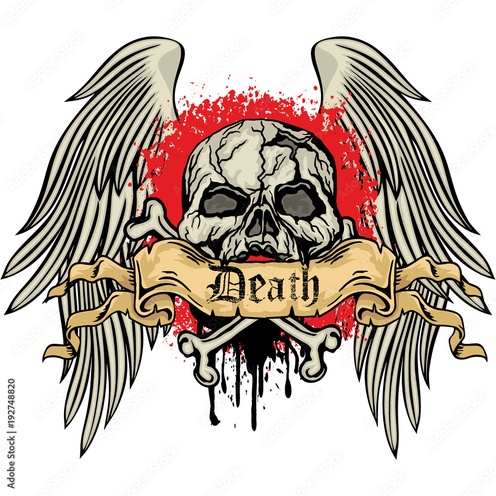 Fototapeta premium grunge skull coat of arms