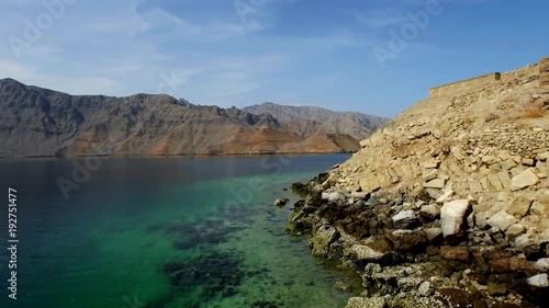  Fly above Khasab Fjords, Oman ( aerial footage )