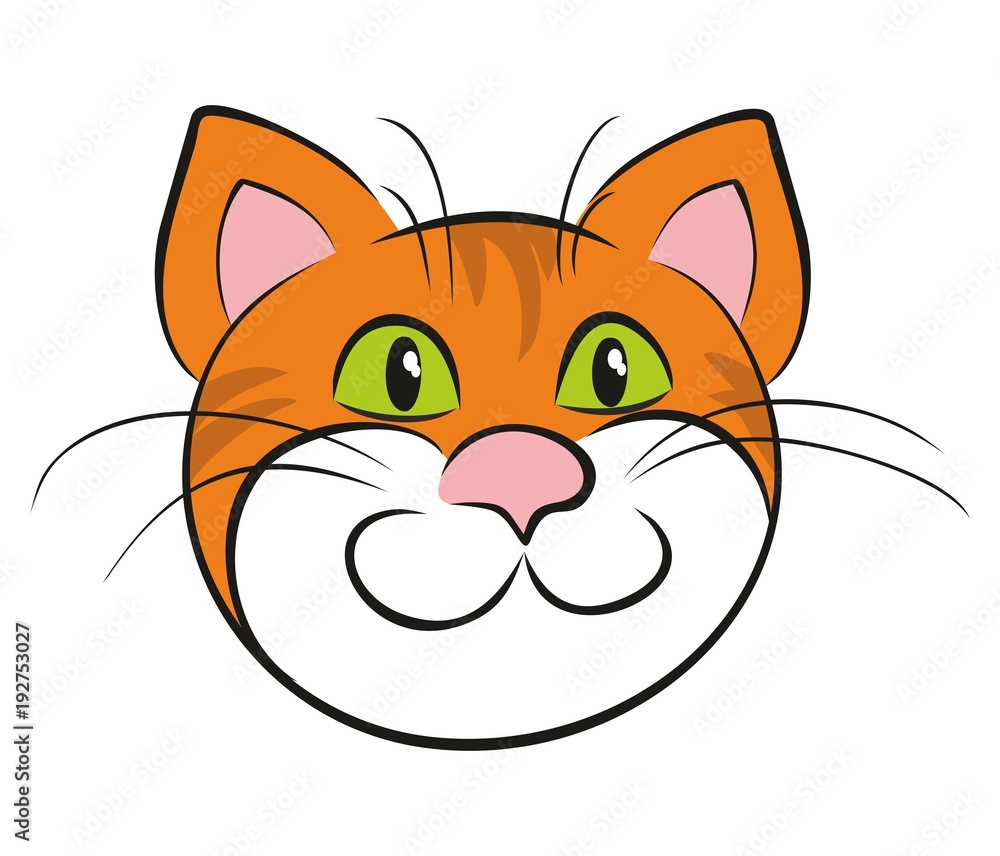 рисунок кота рыжего легко