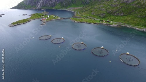 Fly above Nussfjord, Lofoten, Notway  (aerial footage)