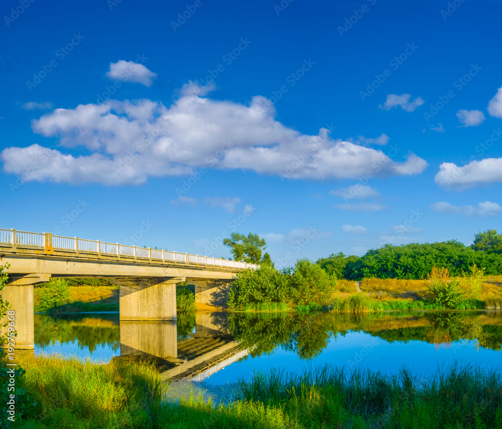 beautiful small white bridge over a river beautiful small white bridge over a river