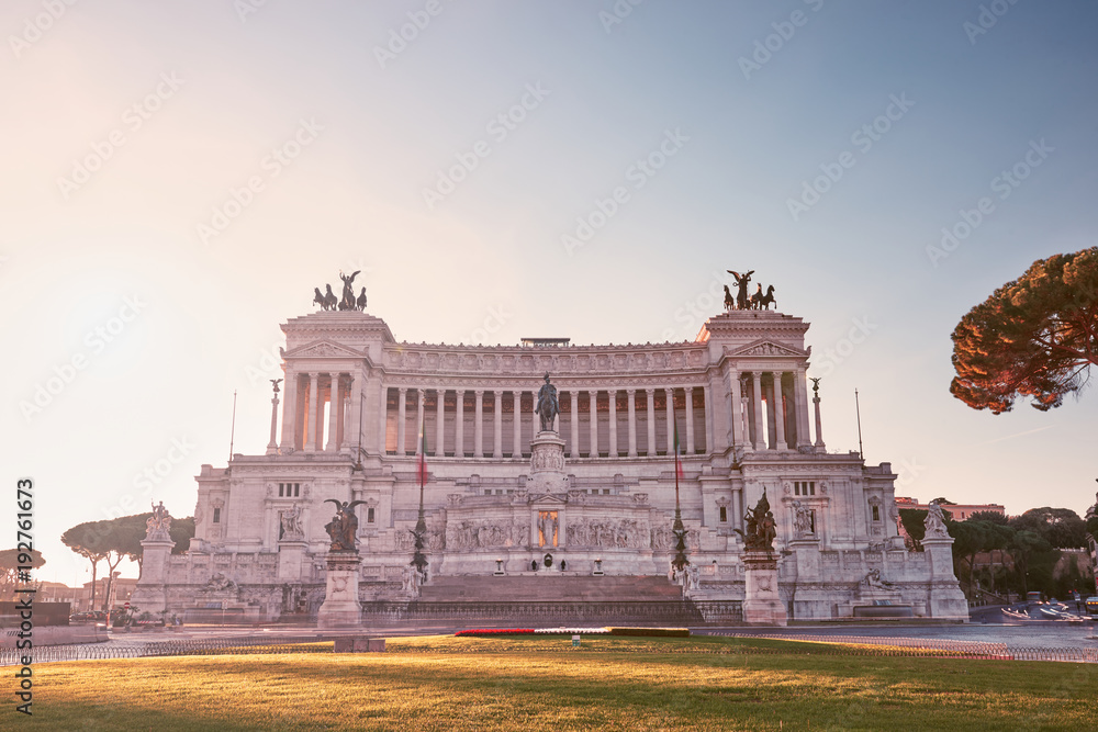 Rome, The altar of the homeland at dawn