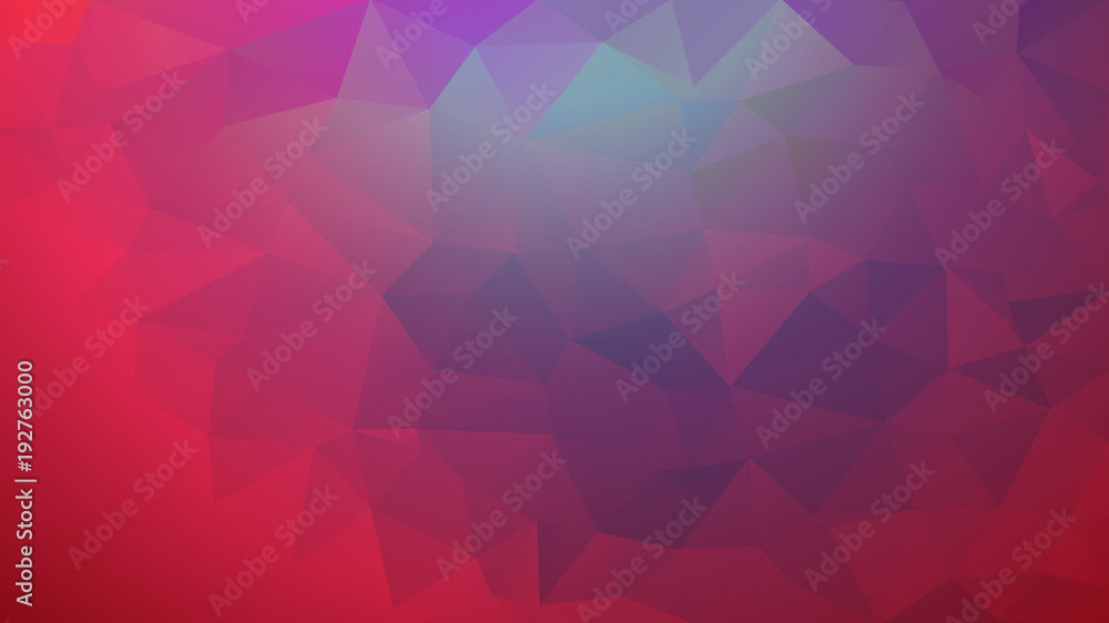 Abstract low poly background of triangles in Raspberry, multicolor colors. Substrate for design. 16:9 Abstract low poly background of triangles in Raspberry, multicolor colors. Substrate for design. 16:9