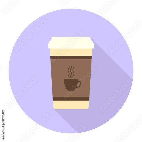Flat coffee cup illustration