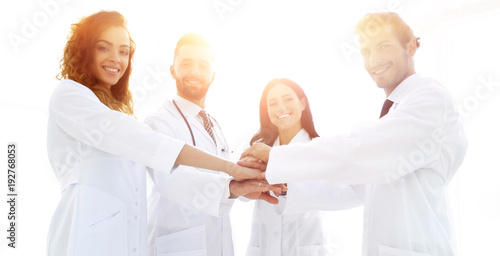 background image of a group of doctors