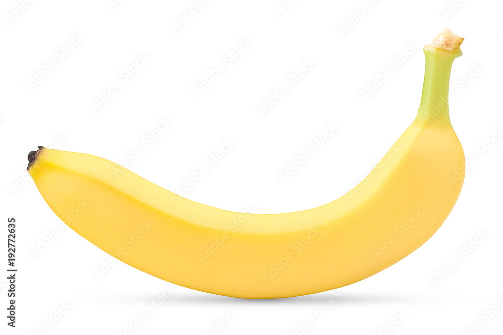 banana isolated on white background, clipping path, full depth of field