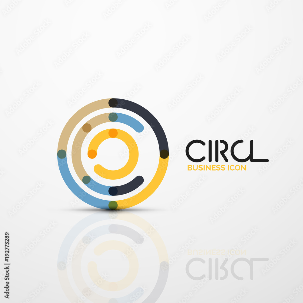 Abstract swirl lines symbol, circle logo icon Abstract swirl lines symbol, circle logo icon