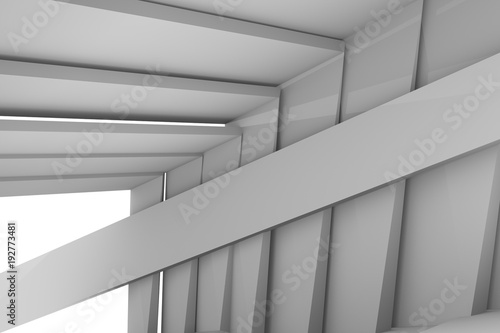 abstract structure white 3d render