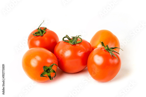 Wallpaper Mural Red organic tomatoes on white isolated background Torontodigital.ca