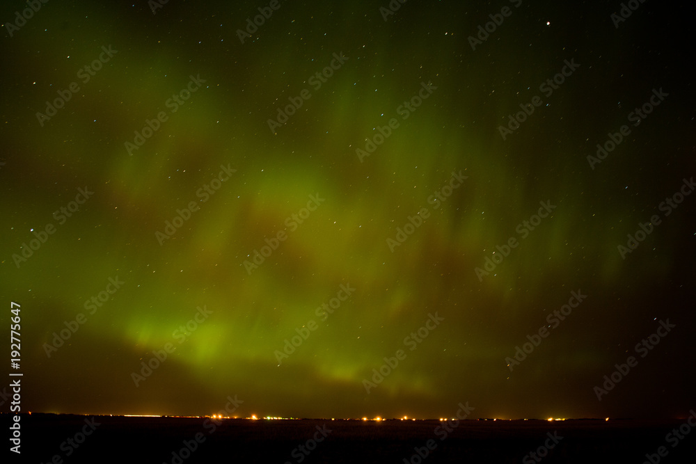 The northern lights near Calgary, Alberta, Canada