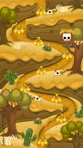 Desert Game Level Map