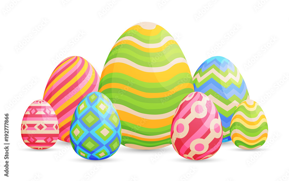 Obraz premium Œufs de pâques colorés