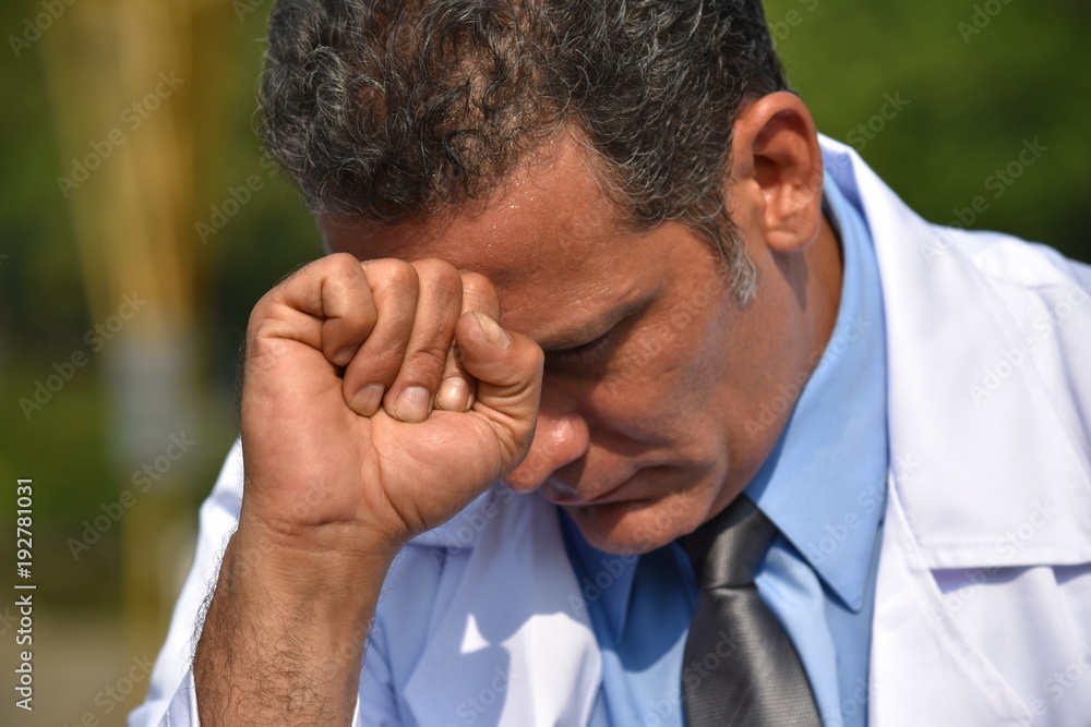 Obraz premium Male Doctor And Depression