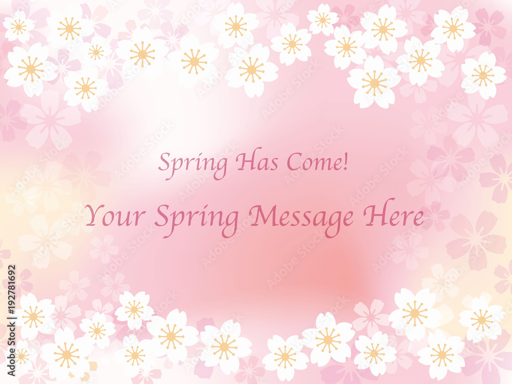 春のメッセージフレーム