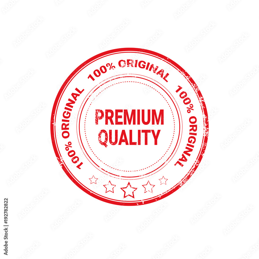 Premium Quality Seal Red Grunge Label Isolated Sticker Icon Vector Illustration Premium Quality Seal Red Grunge Label Isolated Sticker Icon Vector Illustration