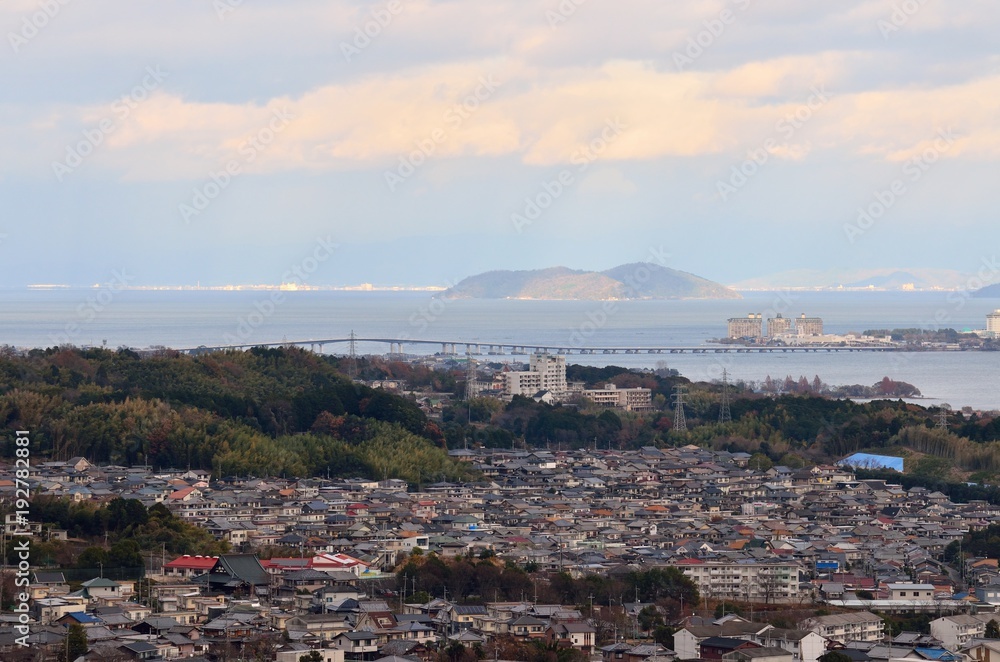 滋賀　琵琶湖南部周辺の景色