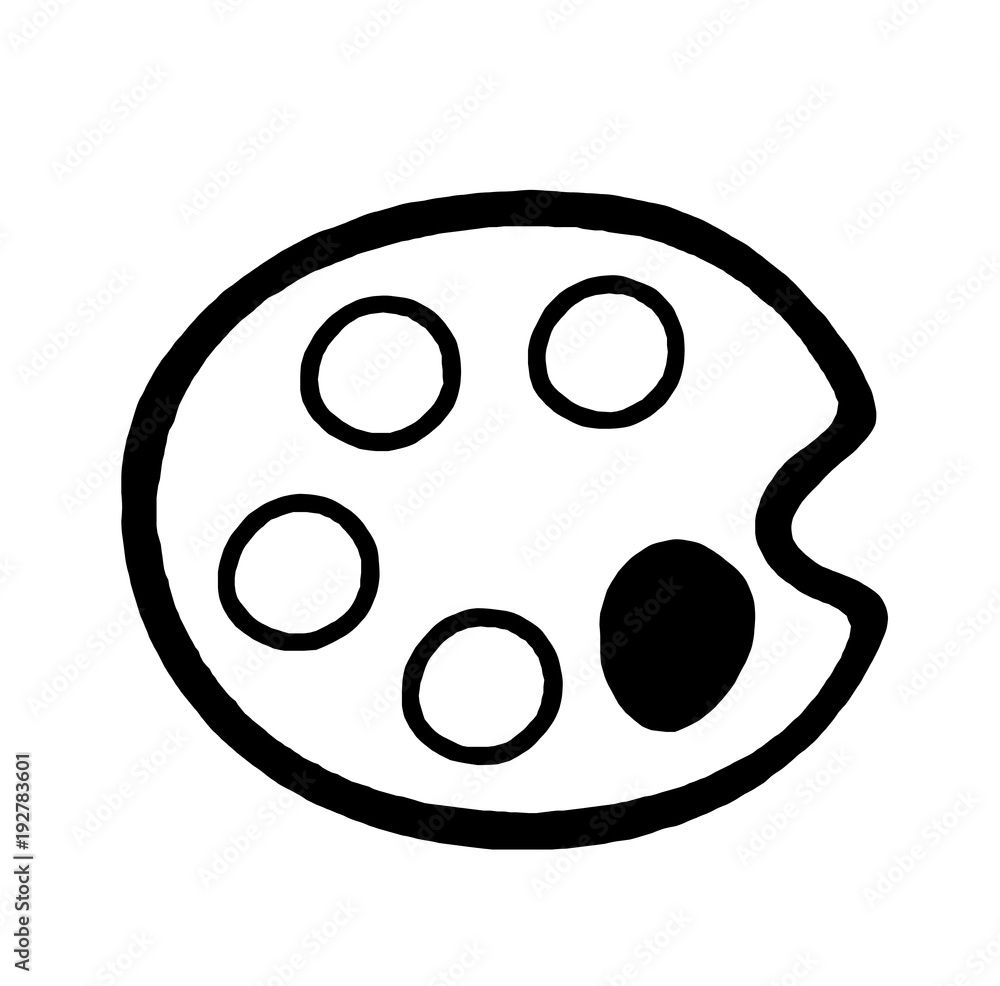hand drawn Palette. vector and illustration hand drawn Palette. vector and illustration