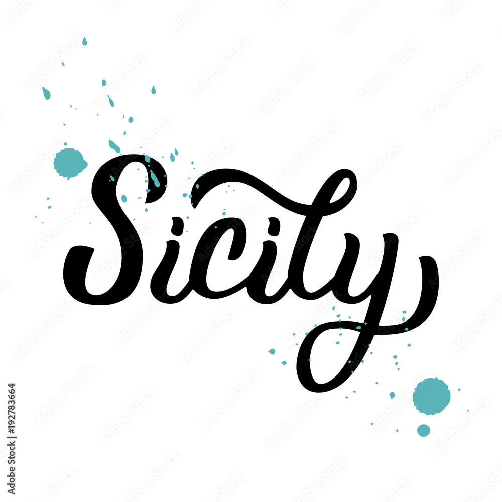 Sicily hand lettering Sicily hand lettering