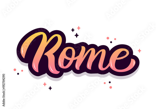 Rome hand lettering