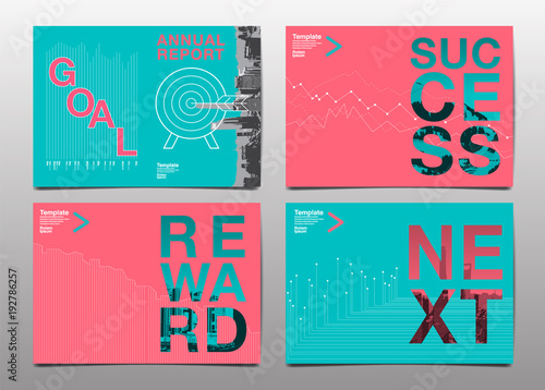 cover brochure design template ,annual report , flyer,  flat design, colorful abstract background, vector.