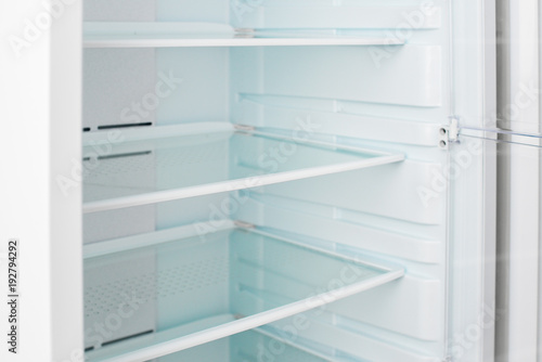 empty fridge shelves