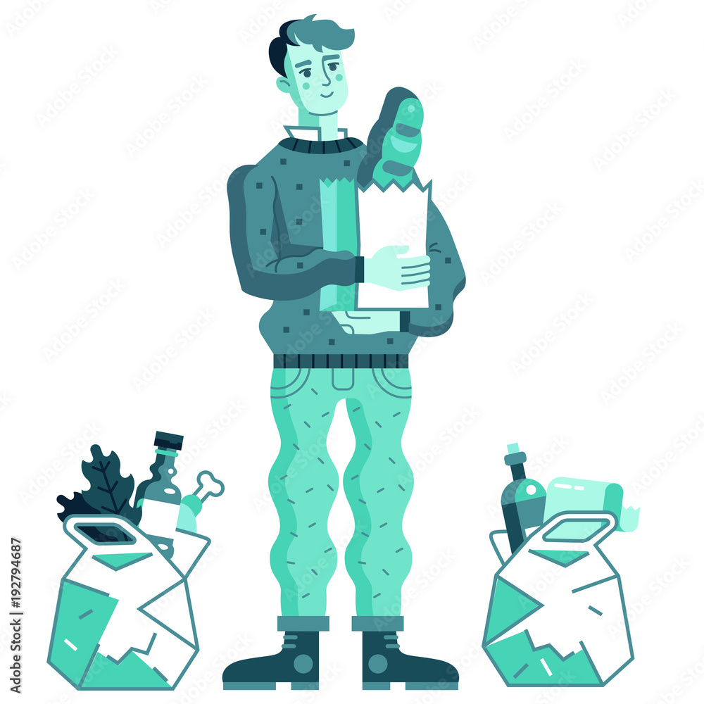 Naklejka premium The buyer from the supermarket