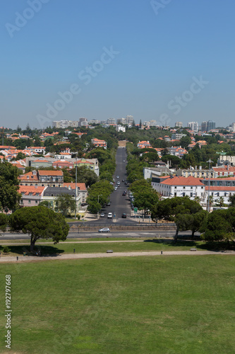 Aerial View of Lisbon from Belem Tower on the Tagus River, Portugal
