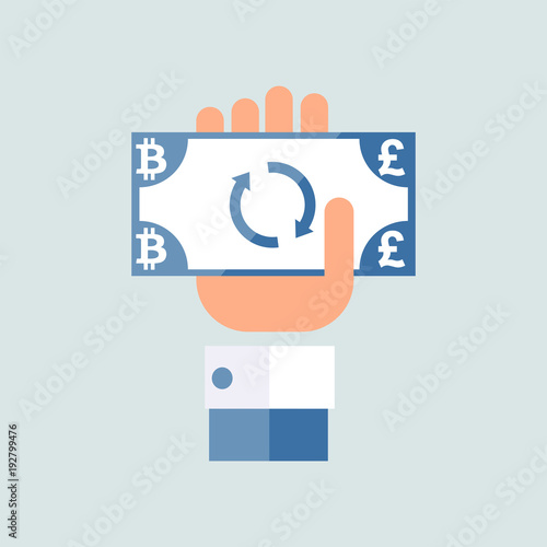 Предложение обмена валюты. Биткоин - Английский фунт.