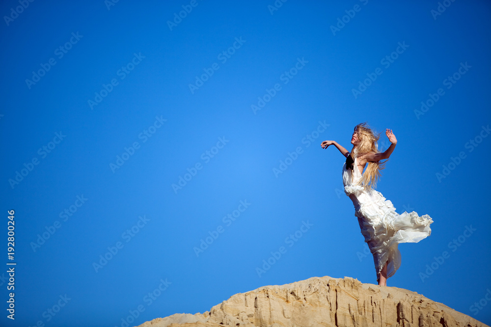 bride in long white dress by the sea bride in long white dress by the sea