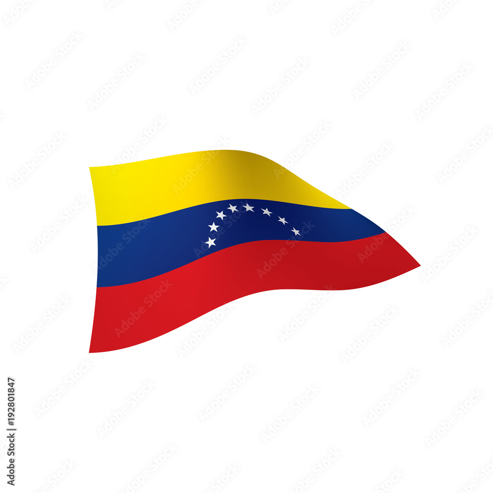Naklejka premium Venezuela flag, vector illustration