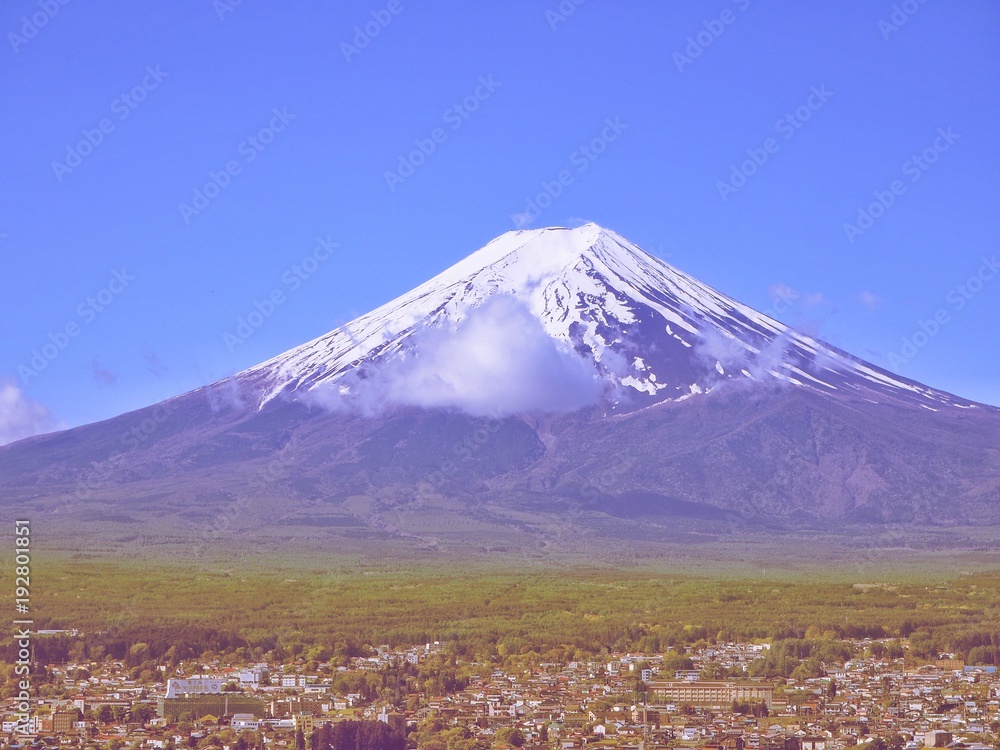 View of Mt. Fuji and Lake Kawaguchiko Tokyo, Japan Summer