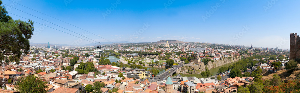 Panorama of the center of Tbilisi. Georgia.