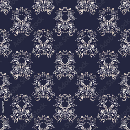 Baroque style floral pattern