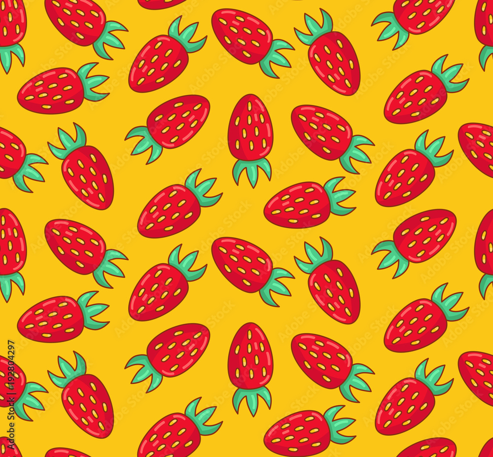 Strawberries seamless vector pattern Strawberries seamless vector pattern