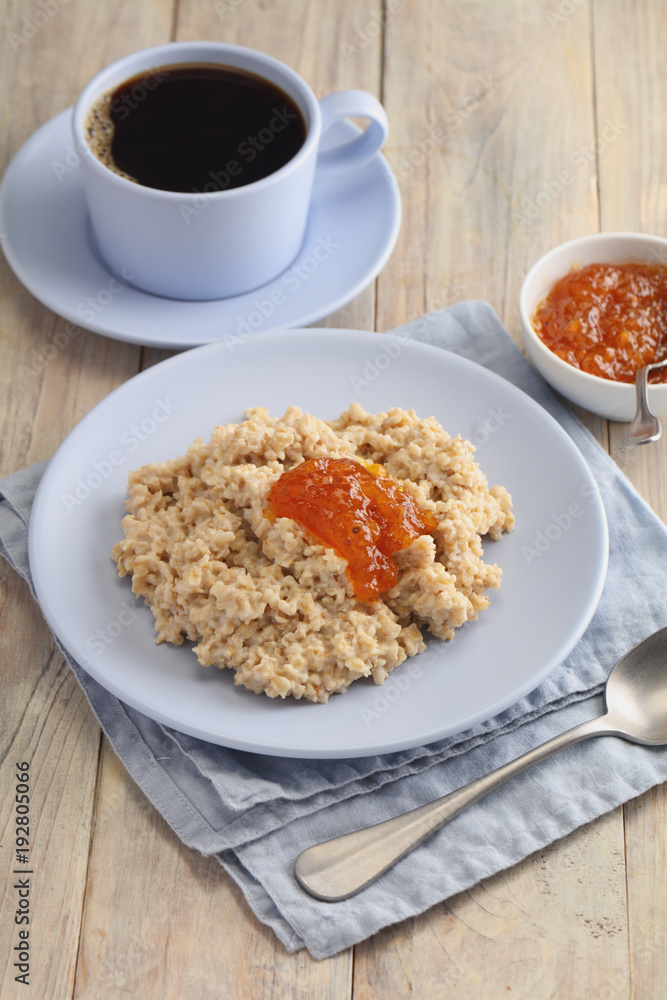 Oatmeal porridge with jam Oatmeal porridge with jam