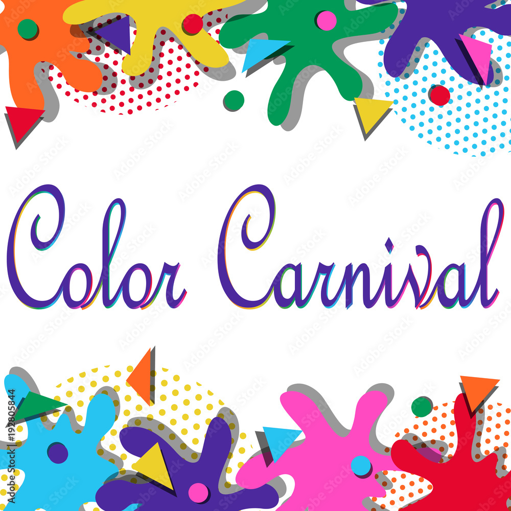 Fototapeta premium Bright vector illustration for a festival of paints Holi.