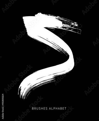 Alfabeto Spennellato Lettera S