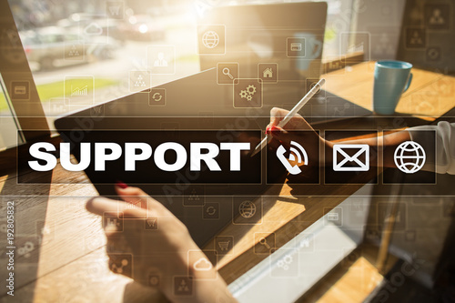 Technical support. Customer help. Business and technology concept.