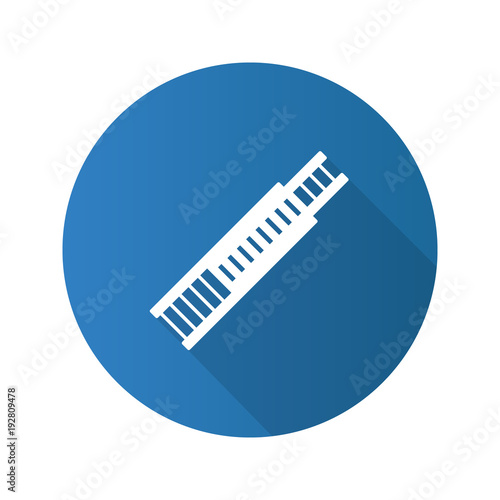 Double extension ladder flat design long shadow glyph icon