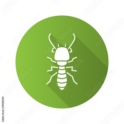 Termite flat design long shadow glyph icon