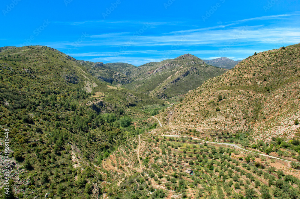The Bejis mountains and the blue sky, Castellon