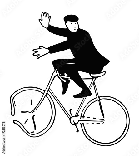 bike-rider broken vintage #vector